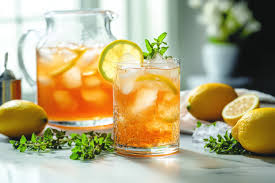 Thé glacé bio maison ZenThé — cold brew citron menthe et rooibos framboise certifiés AB, préparation estivale fraîche