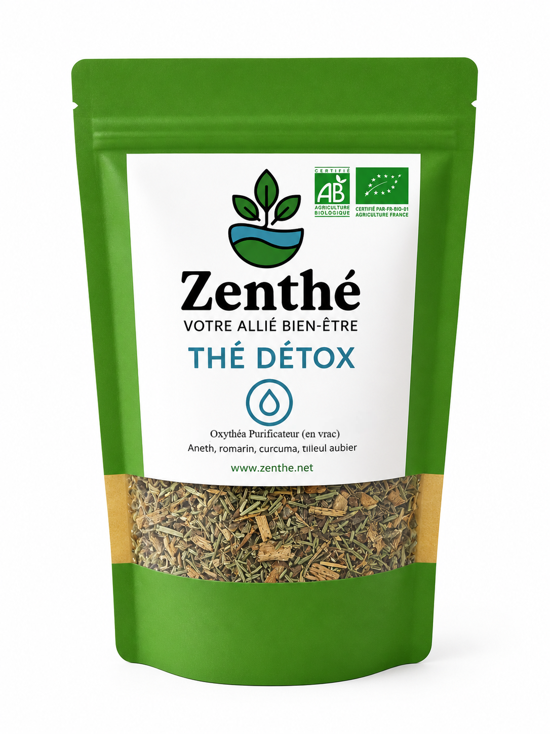 Oxythéa Purificateur bio vrac - romarin curcuma aneth tilleul aubier détox foie - ZenThé