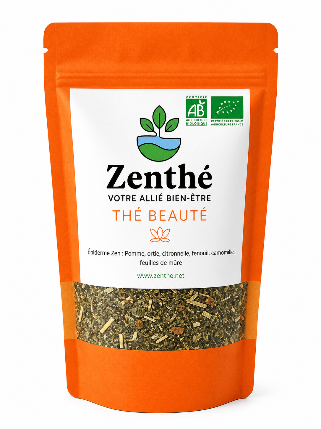 Epiderme Zen bio vrac - pomme ortie citronnelle fenouil camomille feuilles mûre - beauté peau digestion