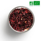 Tasse d'infusion hibiscus bio rouge rubis - drainage naturel et éclat de la peau