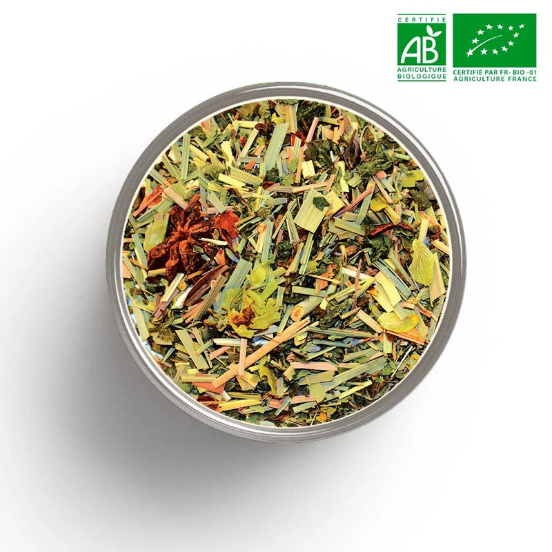 Tasse de tisane Nuit Douce bio au cacao - rituel sommeil profond et lâcher-prise