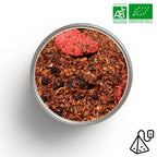 Tasse de rooibos nuit paisible bio aux fruits rouges - rituel soir famille sans théine