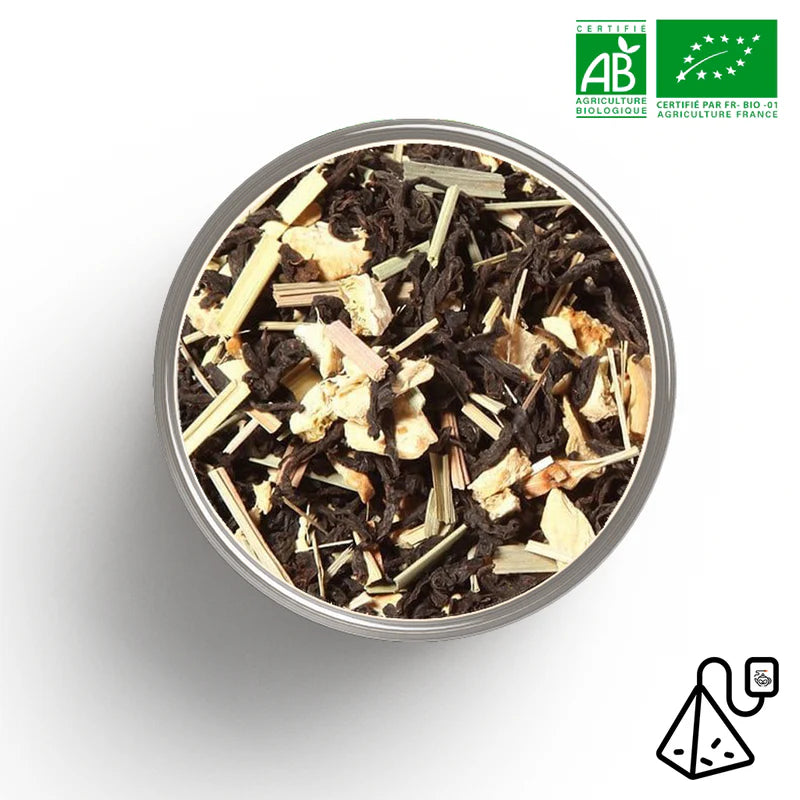 Tasse de thé noir PEPS bio gingembre citron - réveil intense et naturel