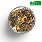 Tasse de thé vert bio gingembre orange - énergie et vitalité naturelle
