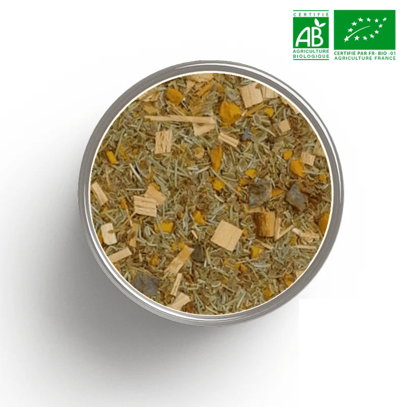 Tasse Oxythéa Purificateur bio dorée-épicée curcuma romarin - détox foie post-excès