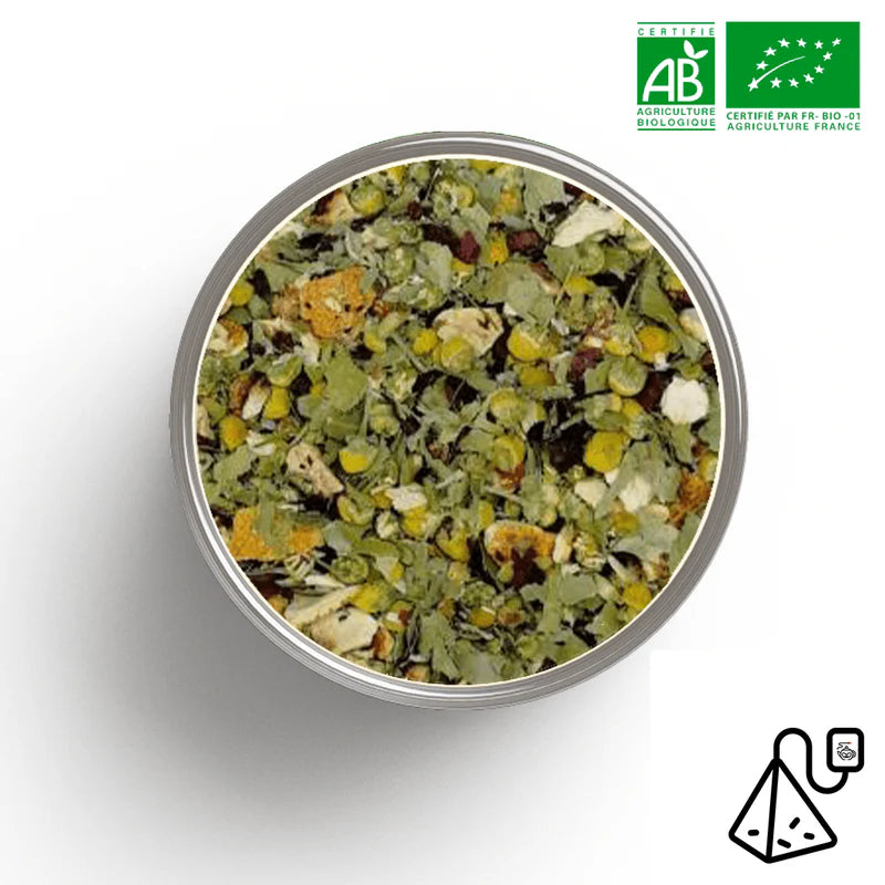 Rituel tisane sommeil bio le soir - tasse apaisante mélisse et camomille