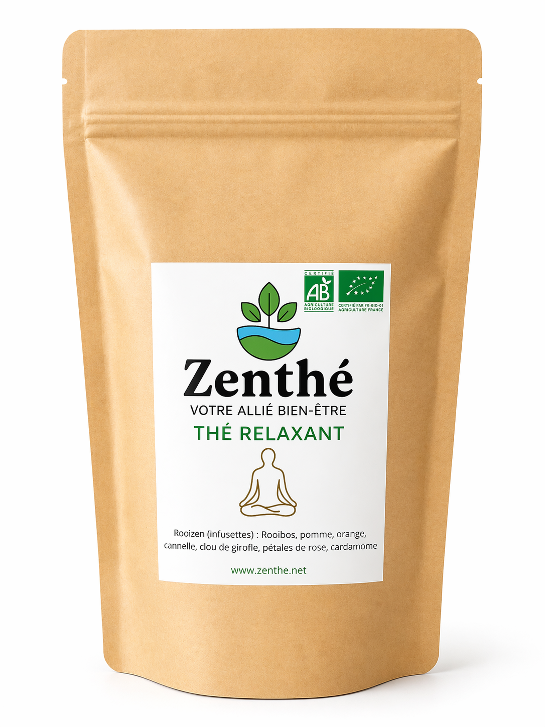 Rooîzen bio infusettes - rooibos orange cannelle cardamome pétales de rose - ZenThé