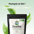 Thé Jeunesse bio cold brew - verre glacé citron Sencha EGCG antioxydant été
