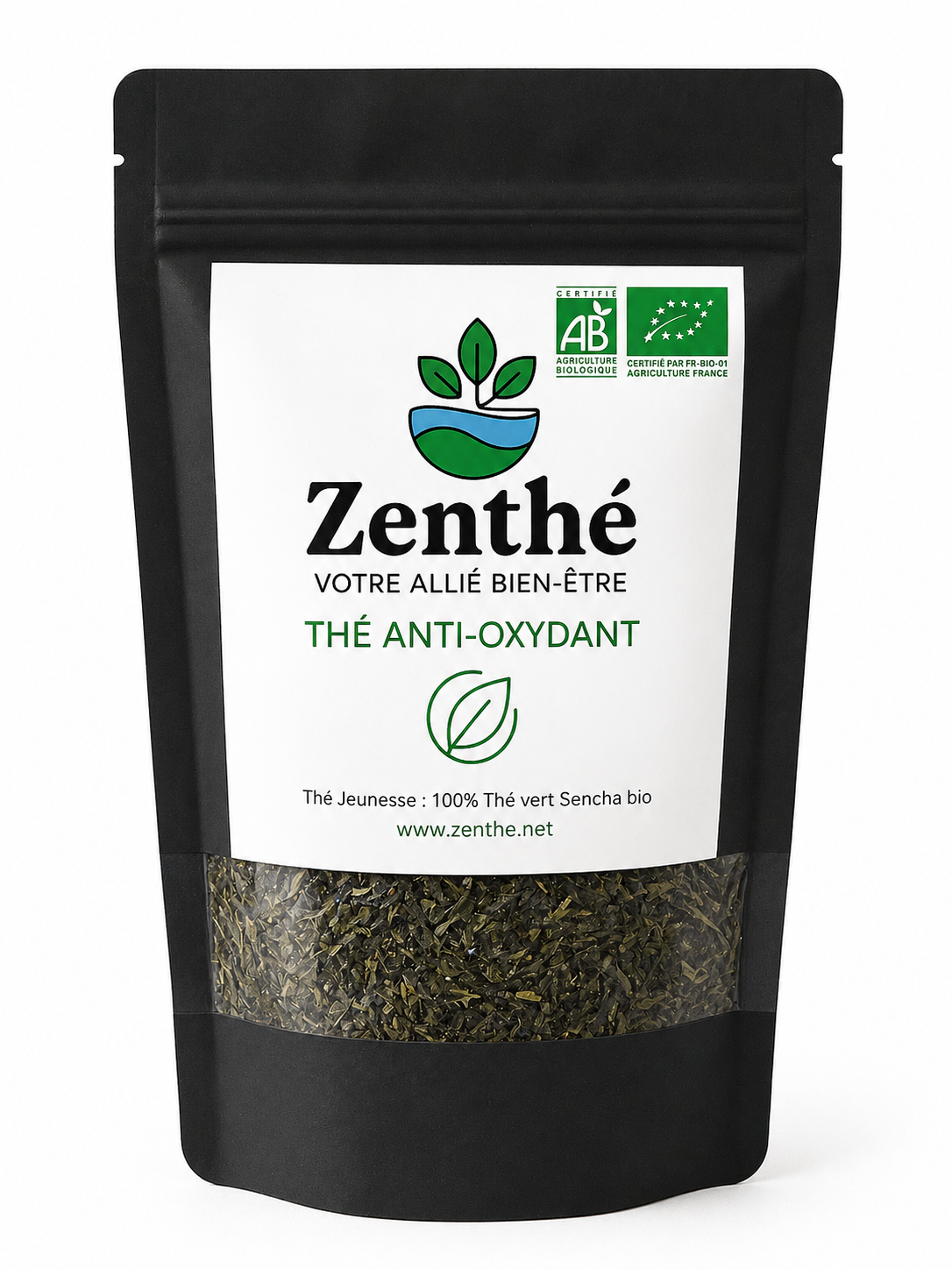 Tasse de Thé Jeunesse bio - Sencha vert pâle umami antioxydant concentration