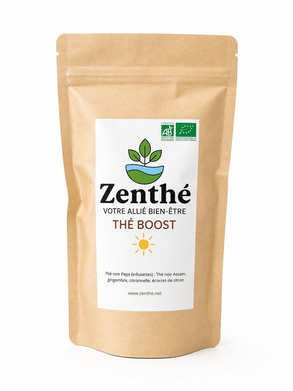 Thé noir PEPS bio infusettes gingembre citron - ZenThé