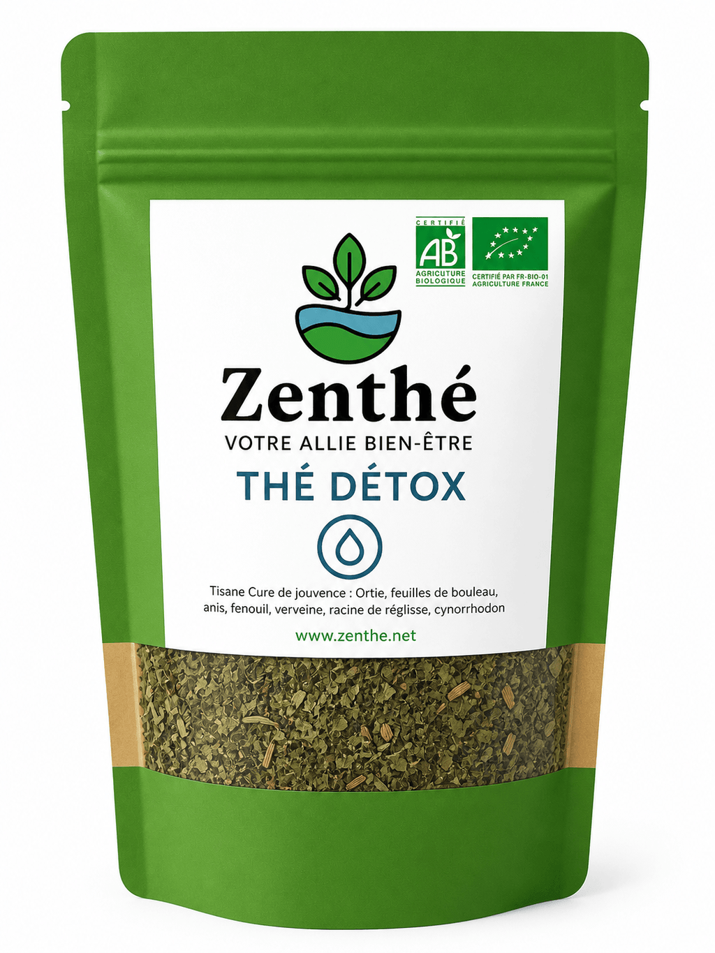 Tisane Cure de Jouvence bio vrac - ortie bouleau prêle cynorrhodon réglisse - ZenThé