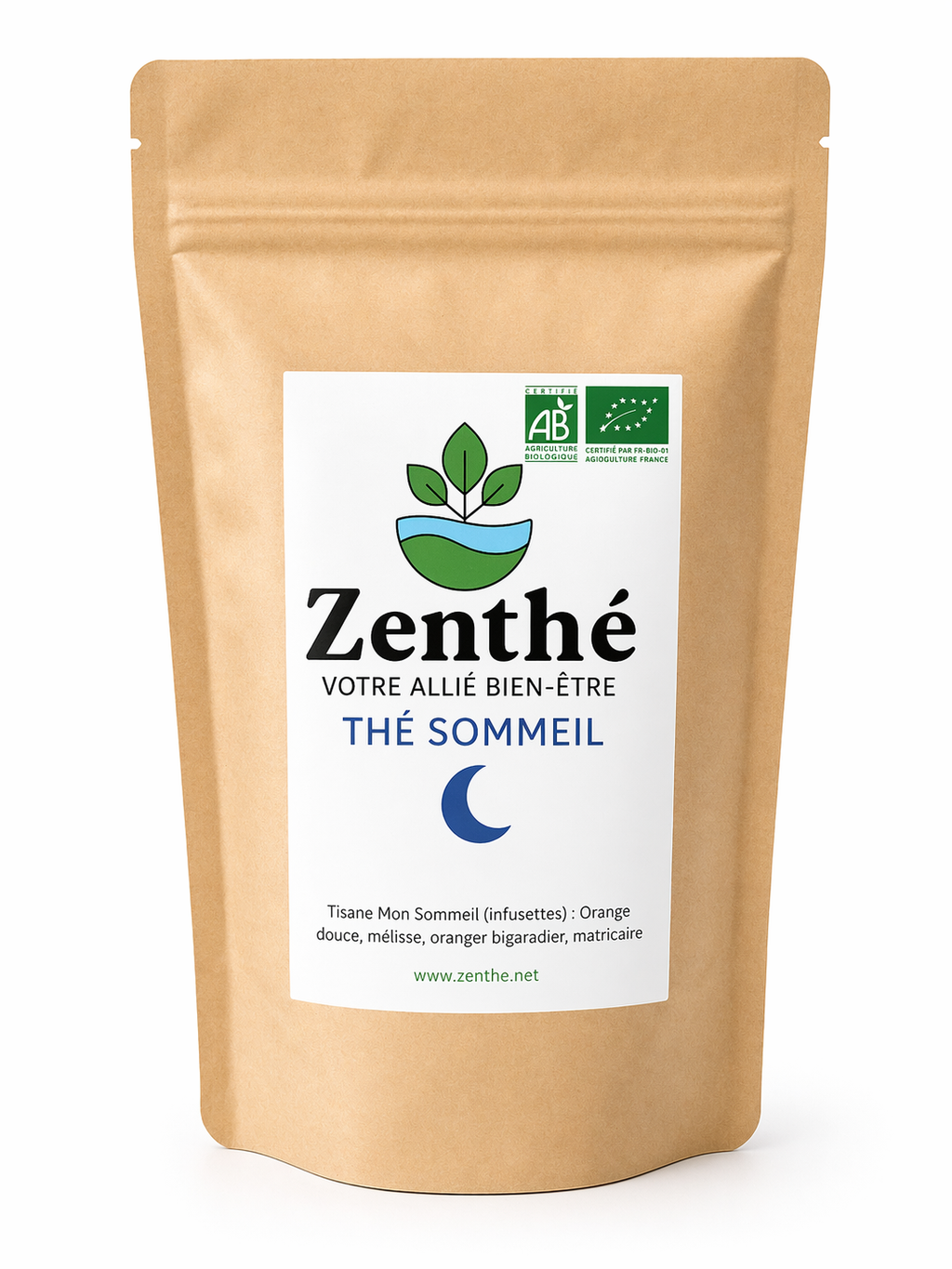 	Tisane Mon Sommeil bio infusettes - mélisse matricaire oranger orange - ZenThé
